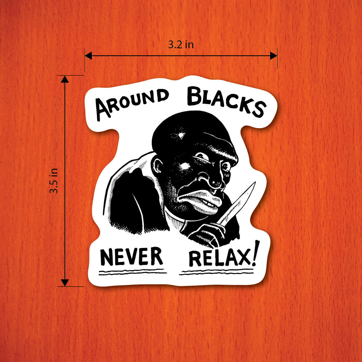 Around Blacks Die-Cut Sticker