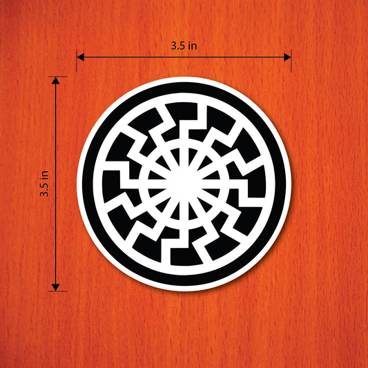 Black Sun Die-Cut Sticker