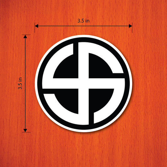 Broken Sun Cross Die-Cut Sticker