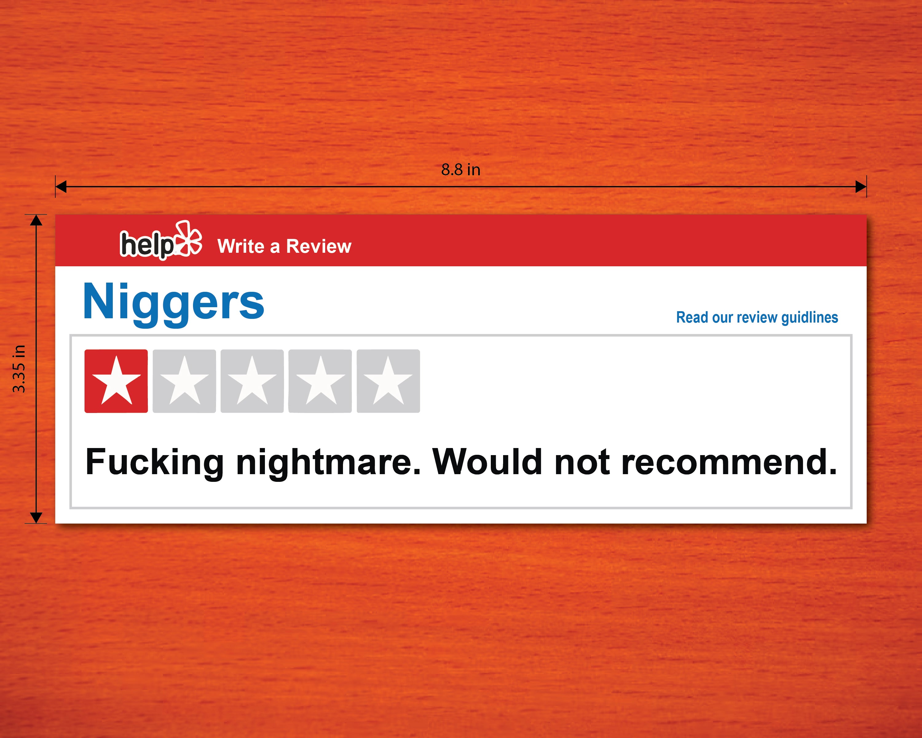 Review Bumper Sticker – StickerWaffen